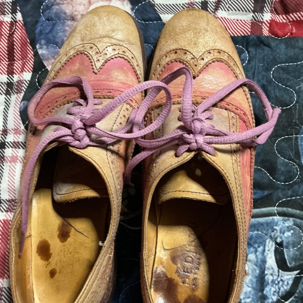 BED|STU Pink and Tan Flats